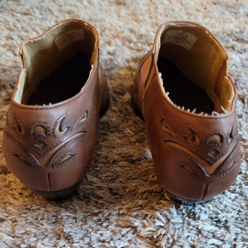 Dingo Brown Tan Leather Western BOHO Style Ankle Booties 7.5 - Picture 8 of 11